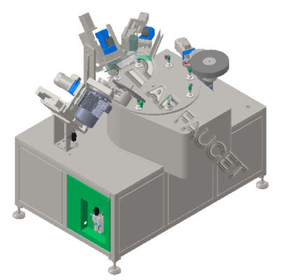 RTAF-RB0408-4-Spindels 8 stations borstelmachine voor kleine onderdelen