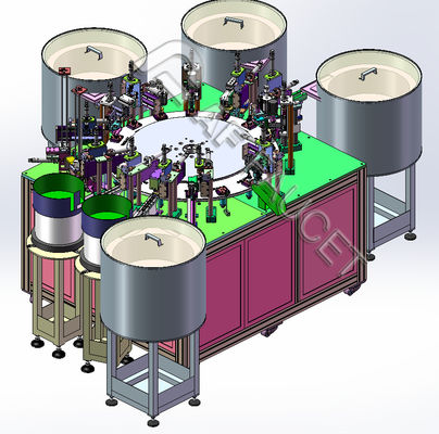 RTAF-CA005-FH3- Automatische montage werkstation voor 3-holes hoge en platte klep kern monteren werkstation