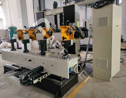 RTAF-AP04-CNC automatische metaalpoetsmachine, poetsmachine met vier stations mopwiel, poetsmachine voor de deurgreep