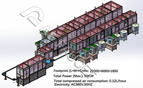 RTAF-CA001-HF- Volledig geautomatiseerde assemblagelijn, volledig geautomatiseerde productielijn