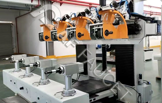 Messing kraan handvaten poetsmachine, automatisch kraan poetsapparatuur, PROMAX gecontroleerd, Vier stations